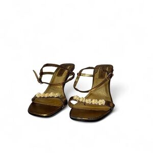 Chic Brown and Cream Women's Heels